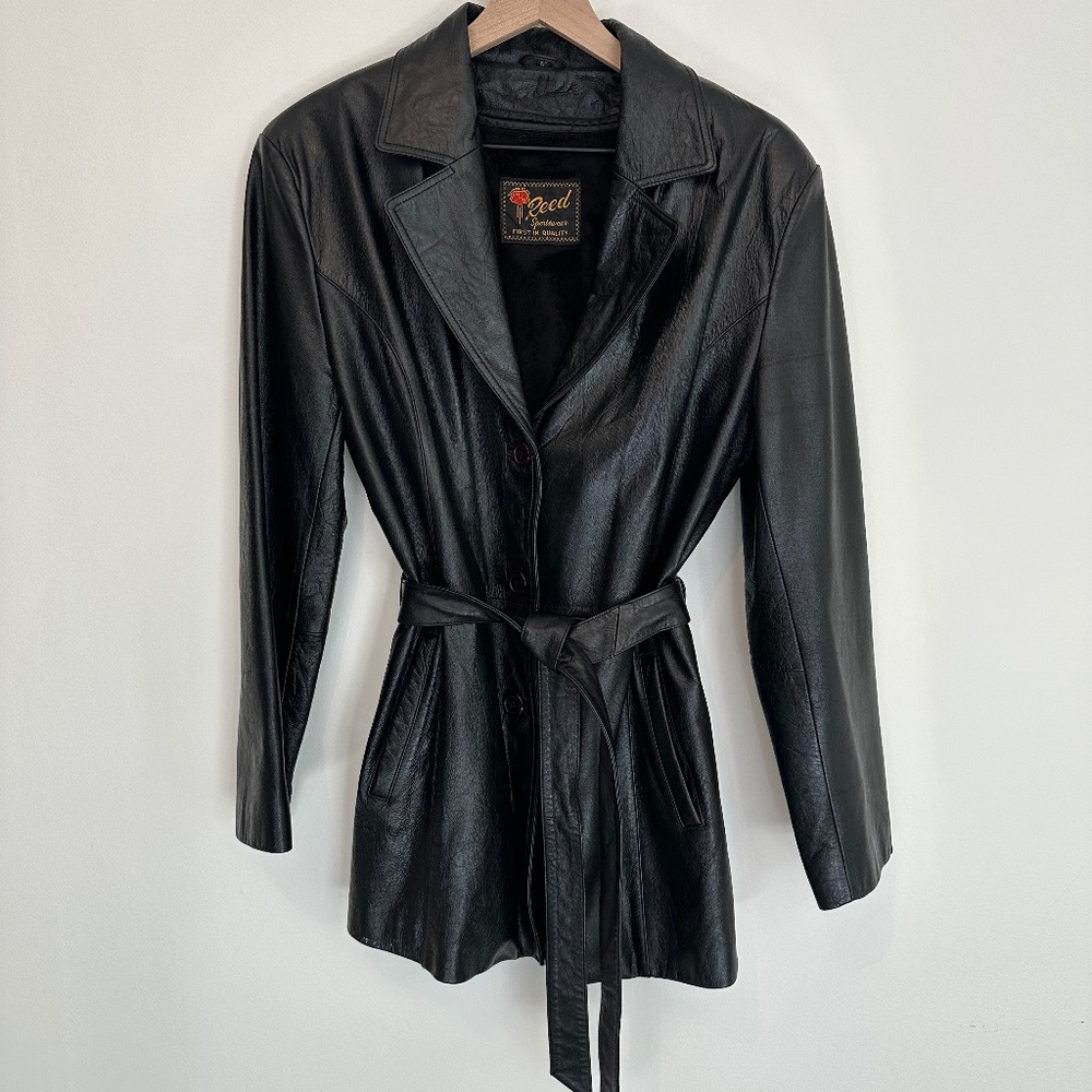 Vintage Reed Sportswear Black Leather Jacket